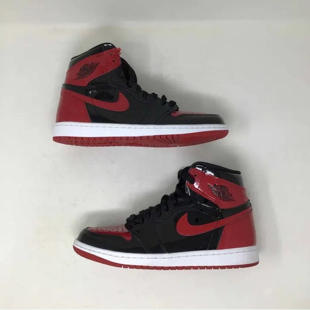 Nike Black and Red High-Top Sneakers